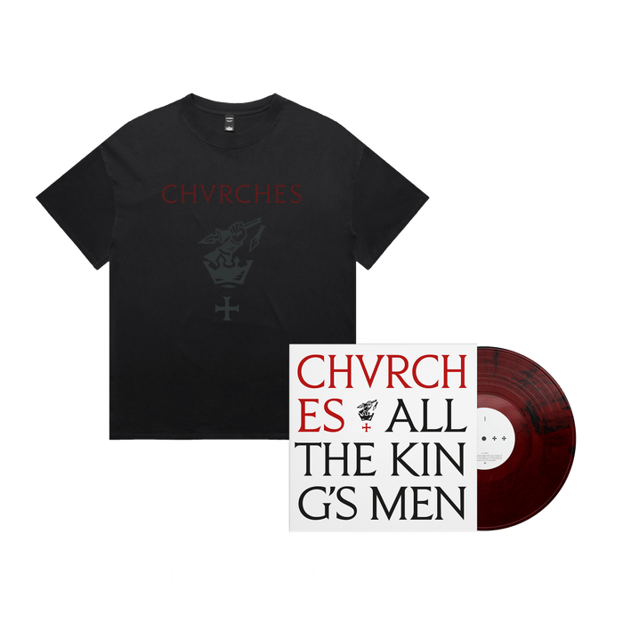 Bundle - CHVRCHES - All The King's Men Signed Ruby Black Wave + Choose Your Tee Bundle (hover)