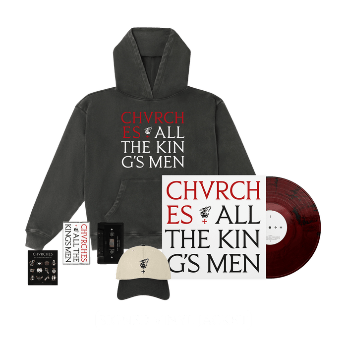 Bundle - CHVRCHES - Deluxe Bundle - All the King's Men Signed Ruby Black Wave , Hoodie, Tape, Hat, Badge Set